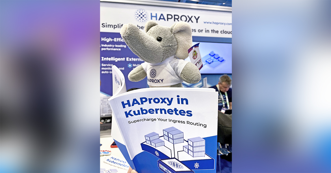 haproxy loady elephant plush toy and haproxy in kubernetes book